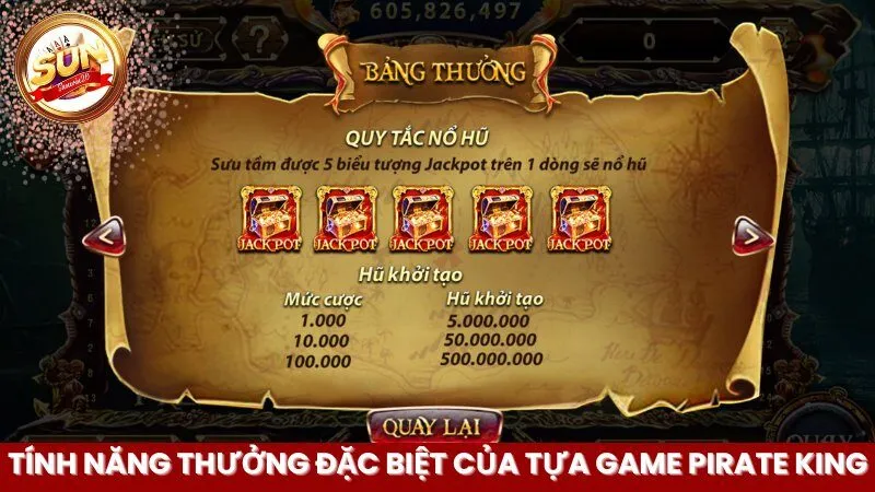 Tính năng thưởng đặc biệt của tựa game Pirate King